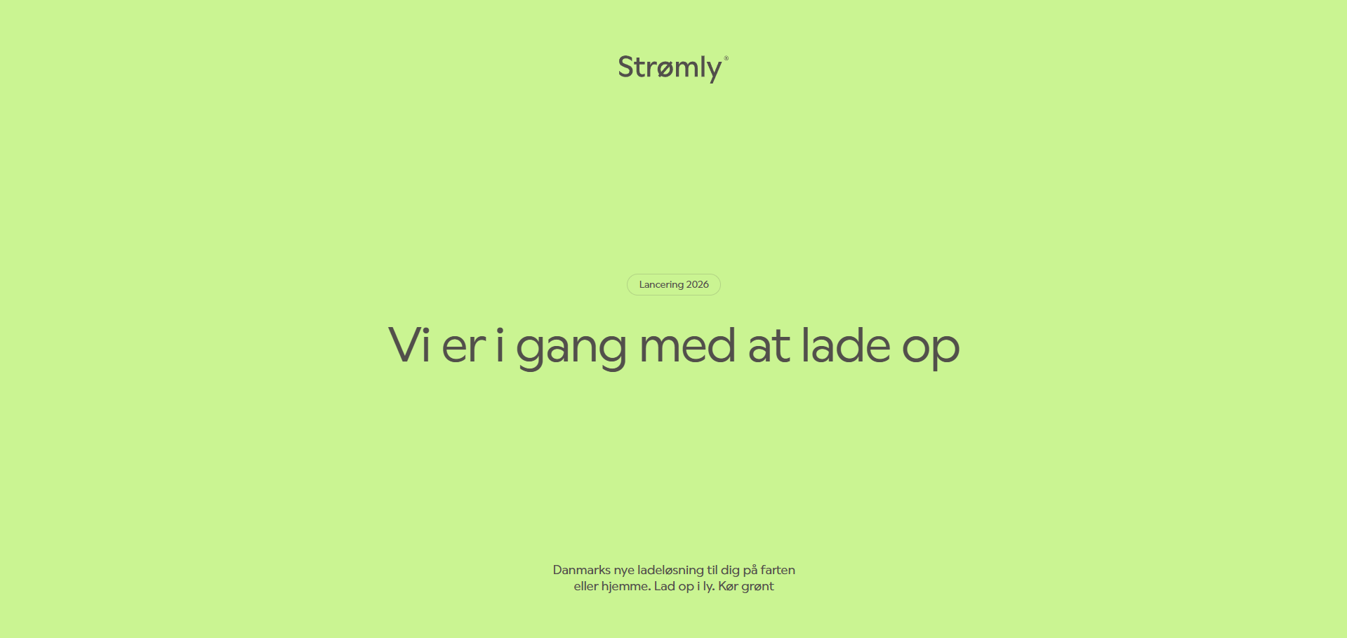 Onepage for strømly.dk